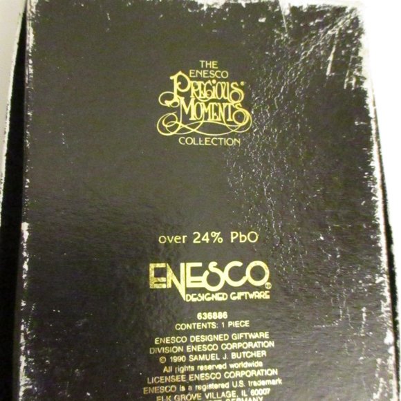 Vintage Precious Moments 1990 Crystal Ornament "Winter Song", Little Girl&Birds - Picture 8 of 8